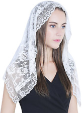 Black Lace Mantilla Head Covering Latin Mass Lace Veil Large 