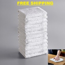 12-Pack R&R CR51700 White Terry 24 oz Bar Mop Towel 16" x 19" 