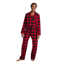 DKNY Women's Notch Collar 2-Piece Long Sleeve & Pant Pajama Set 