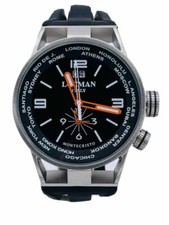 Locman Montecristo 44mm Cassa in Acciaio Argento, Cinturino in Silicone  Nero Orologio da Uomo - (0508A01S-00BKWHSK) | Acquisti Online su eBay