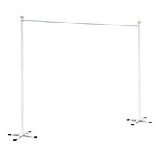 Curtain Rod Set Long Adjule Pole Piece Patio Door Large Window Outdoor Freestanding Curtain Rod With Posts Privacy Patio Pool Cabana 2 Finishes W