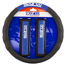 Sparco La Cubierta del Volante Negro//Azul