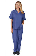 MVS Unisex Men/Women Scrubs Uniform Medical Hospital Scrub Set Top & Pants XS