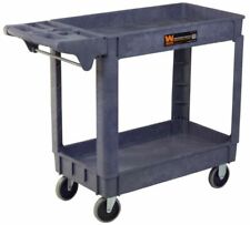 Husky 31 In Steel Utility Cart 2tray Mobile Rolling Tool Metal Black Portable for sale online 