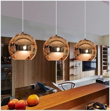 7 Sizes Glass Mirror Ball Ceiling Pendant Light Modern Tom Dixon Lamp Chandelier