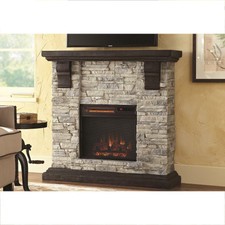 Tennyson Electric Fireplace Heater W Bookcases Ivory For Sale