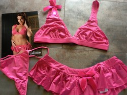 BH zum Binden Orion BH 3-teiliges Dessous-Set f/ür Frauen String und Str/ümpfe Stringrock mit Stapse und Str/ümpfen schwarz