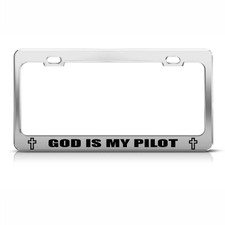 Prayer Changes Things Black Metal License Plate Frame Tag Holder