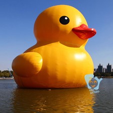 16ft 5In Outdoor Giant Inflatable Promotion Yellow Rubber Duck Floats Pool Lake