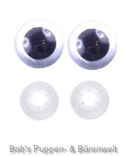 2 Paar Sicherheitsaugen Katzenaugen lange Pupille blue pearl dunkel 10 mm 