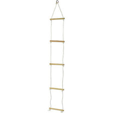 XXL 4,40 m lange Strickleiter für Baumhaus mit 12 Sprossen Kletterseil Spielturm 