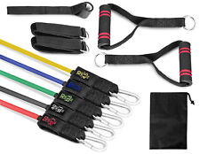 5 fitnessband Krafttraining GTI Fitnessbänder Widerstandsbänder Set mit Griff 