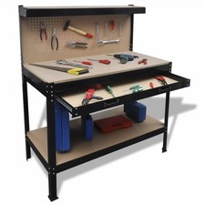 2m X 0 8m Work Bench Warehouse Garage Metal Steel Storage Shelving