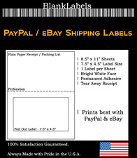 200 Shipping labels with & tear off receipt Perfect fit for online shippers 