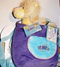 Webkinz Plush Pet Bull Dog in Backpack Purple Carrier Backpack SEALED Code NEW 