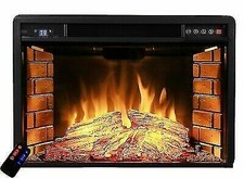 Bold Flame 38 Inch Faux Stone Electric Fireplace In Brown Tan For