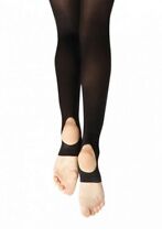 Body Wrappers A82 Black Women's Size Small/Medium Stirrup Tights 