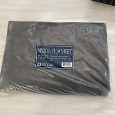 Size New Wool Blanket Navy Blue Warm Heavy 5.5 lbs Large Washable 66 x 90 in 