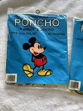 Disney Rain Poncho Keep Dry Bow Parts One Size Fits All 