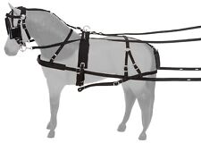 D.A Brand Black Nylon Mini Pony Driving Harness w/Silver Spots Horse Tack 