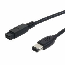 Firewire 800 9 Pin Cable 3 Feet Cablewholesale Male to Male iLink DV Cable 9-Pin//9-Pin IEEE 1394b Black