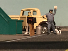 Man with Hand Truck-Dolly O SCALE Figures Model Trains NEW 718103146562 Arttista #1323