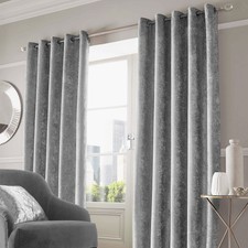 Curtina Camberwell Geometric Print Fully Lined Eyelet Curtains