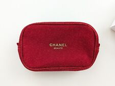 Chanel Beaute Sparkling Gold/Black Cosmetic Makeup Pouch/Clutch with Gift  Box