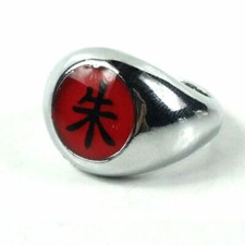 DZ787 Elegant Cosplay Naruto Akatsuki 10 Gold Rings Sets And Necklace With Box