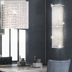 Kristall Blumen Wand Leuchte Wohn Schlaf Zimmer Beleuchtung Chrom Blüten Lampe