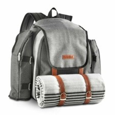 vonshef 4 person roll top picnic backpack