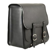 Motorrad Satteltasche Schwingentasche Ledri universal schwarz 9l Echtleder
