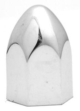 nut covers 13/16" bullet chrome plastic 1-3/8" tall Peterbilt Kenworth FL 5 