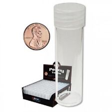 Duraclear Penny/Cent Coin Tubes Case Clear Plastic Storage Box B7 