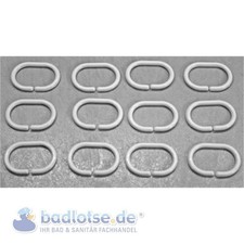 48 Stück Duschvorhangringe,Duschvorhang; Ringe; klar//transparent 1St.=0,19€