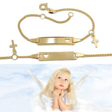 sitzender Handkuss Baby Taufe Kinder Schutz Engel Echt Gold 333 mit Silber Kette 