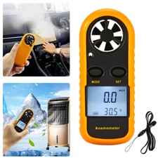 LCD Digitale Anemometer Thermometer Windgeschwindigkeit Luftstrom Messgerät neu 