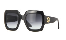 Gucci, Accessories, Gucci Sunglasses Gg053sn 00 Black Gold Grey Gradient  Lens Women Authentic