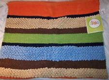 TWO GLENOIT Berber Fabric Kitchen Floor Rugs Non Skid 18 x 30 HUNTER GREEN CHECK 
