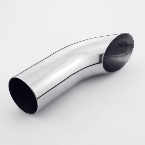 2.25" Inlet 8" Long Turn Down Angle Cut Weld 304 Stainless Steel Exhaust Tip