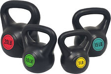 BalanceFrom Wide Grip Kettlebell Fitness Exercise Weights, 5, 10
