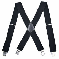 Grey Brown Lozenge Unisex Suspenders Adjustable Elastic Brace Button Holes BD773 