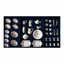 33 piece Miniature Dolls House 1:12 Scale Kitchen Tableware Porcelain kunststoffpla
