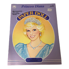 Vintage Princess Diana Golden 1985 Paper Dolls Doll Book Uncut PreCut England 