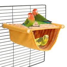 Bird Hanging Hammock Winter Warm Parrot Nest House Bed Plush Snuggle Pet Cave Hammock Toy for Conure Lovebird Budgie Parakeet Cockatiel Cage Accessory 