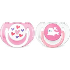 2 pack SCF186/26 Philips Avent Freeflow Pacifier 18+ months Pink Girl Colors 