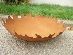 Schwarz Feuerschale Pflanzschale 68cm,2mm Gartendeko Metall Gartendeko