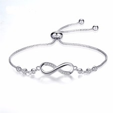 Adjule Party Infinity Friendship Silver Bling Jewelry Crystal Adjule Party Infinity Friendship Silver Bling Jewelry Crystal Bracelet