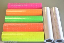 10 Rolls Price Label Paper Tag Sticker MX-5500 Labeller Gun White Red